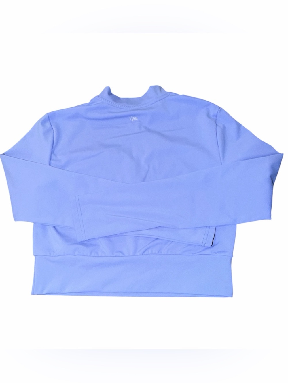VITAL Cropped Quarter Zip Pullover Periwinkle Blue Athletic Golf Top